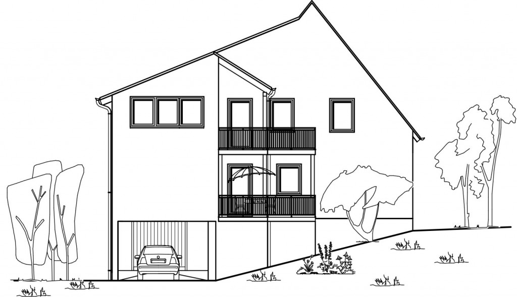 Zeichnung eines Hauses - Wir sind ein Bauplanungsbüro